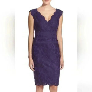 Tadashi Shoji embroidered Lace Sheath Dress